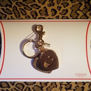 COACH Heart "C" Keychain/bag fob-NEW!!!